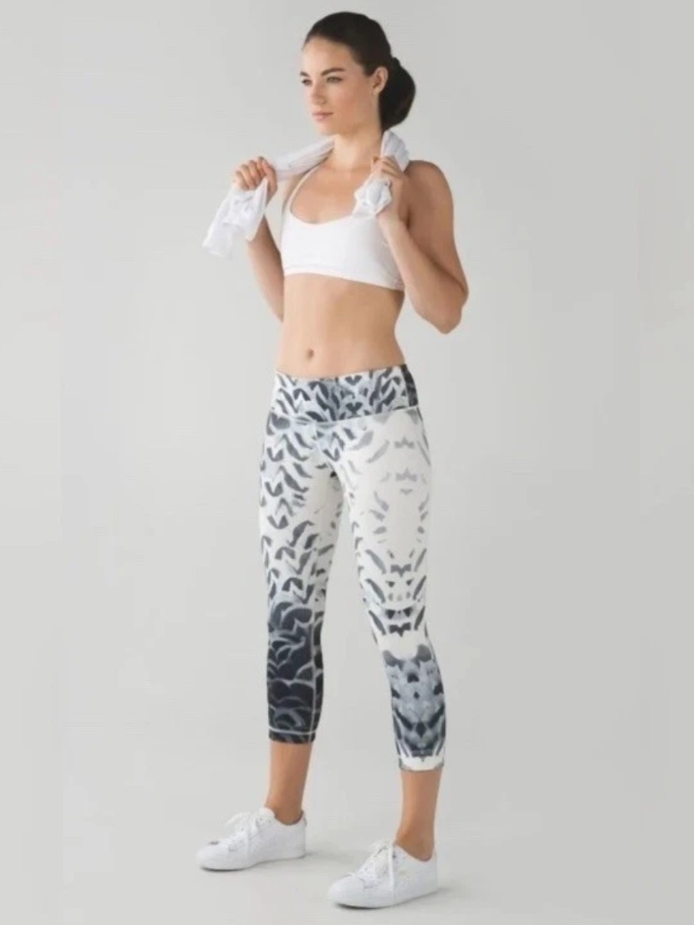 Lululemon Wunder Under Crop II Pretty Plume Angel Wing Feather Leggings 4